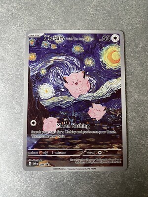 Pokémon × Van Gogh Clefairy with The Starry Night | CUSTOM MADE CARD