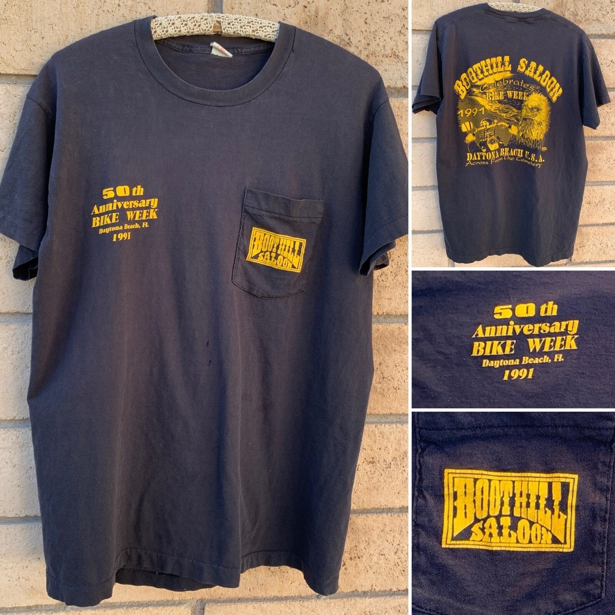 Vintage 50th Anniversary Bike Week Daytona Beach 1991 Boothill 