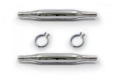 AUSPUFF "Zigarre", Chrom, EU-Qualität! für Ural Dnepr K750 M72 CJ (Gespann)