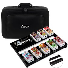 Pedalera efecto guitarra AZOR incorporada 9 salidas fuente de alimentación 18V2A con bolsa USB