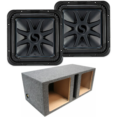 Loaded Dual Kicker 44L7S124 Car Audio Solo-Baric 12'' Subwoofer Box Sub Enclosure