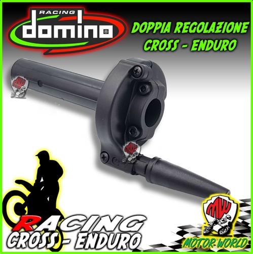 Manetta Acceleratore Universale Comando Gas Rapido Domino 1361.03 - Universale Per Moto Offroad, Cross Ed Enduro, Made In Italy, Colore Nero Comando Gas Moto Offroad - Foto 6
