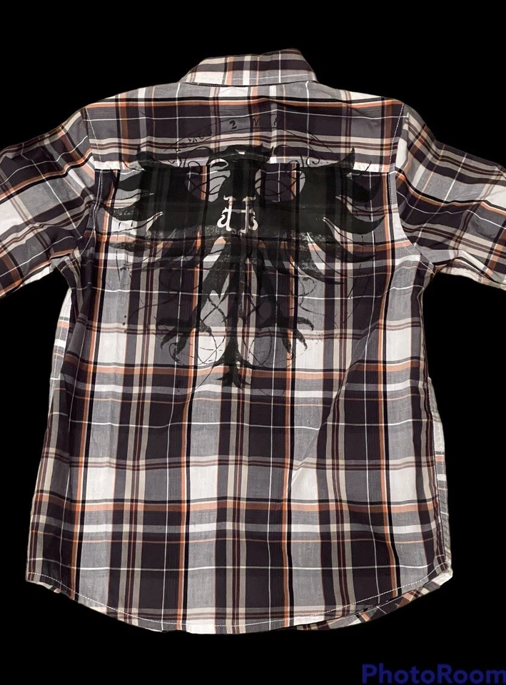 Camisa a Cuadros Mediana HELIX Skater Gráfica Manga Larga Con Botones Niños Foto 2 de 4