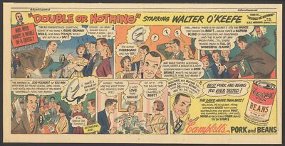 #ad #ad 1951 CAMPBELL#x27;S Pork amp; Beans w WALTER O#x27;KEEFE Newspaper ad JOY Dish Soap $7.00