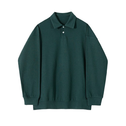 Spring Mens Long Sleeve Loose Fit Hoodie Shirts Tops Retro Korean Style Pullover