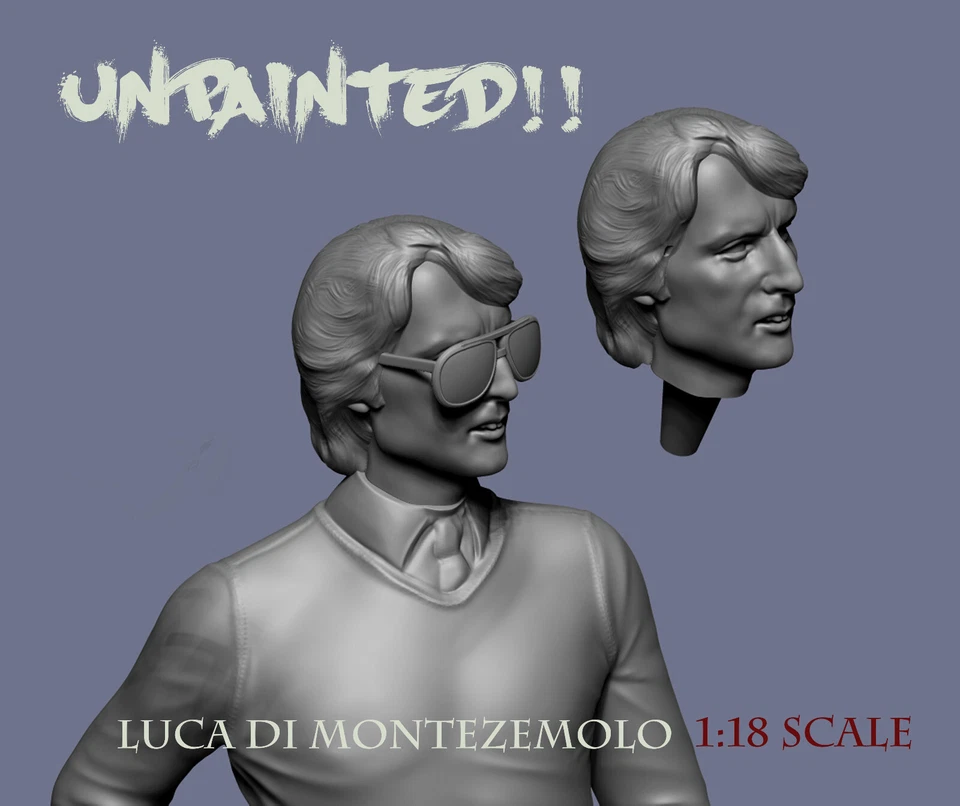 1/18 LUCA MONTEZEMOLO FERRARI RETROMODELLI MINICHAMPS NON DIPINTI REPLICHE GP - Immagine 4 di 4