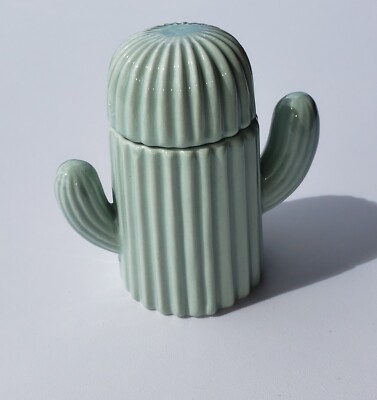 Target Bullseye Playground   Cactus With Arms Ceramic Trinket Box Desert Decor 