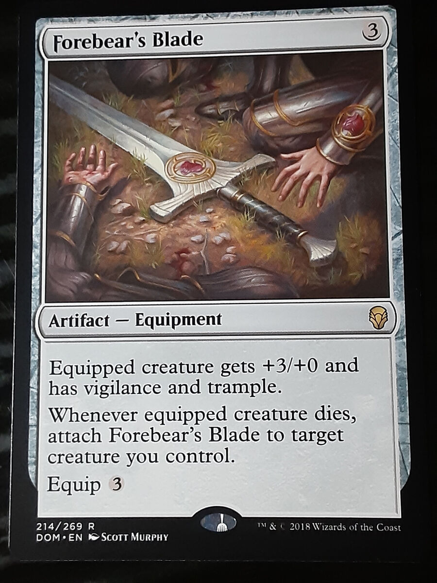 Forebear's Blade 1x FOIL DOM MTG Dominaria Rare MINT artifact Forebear's Blade 1x FOIL DOM MTG Dominaria Rare MINT artifact