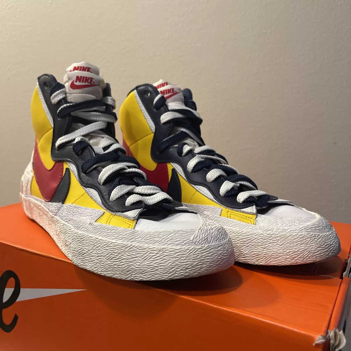 sacai x nike blazer mid varsity maize