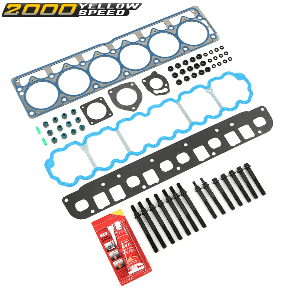 Head Gasket Head Bolts Set Fit For Jeep Grand Cherokee Wrangler TJ 4.0L 99-03 Foto 3 de 4