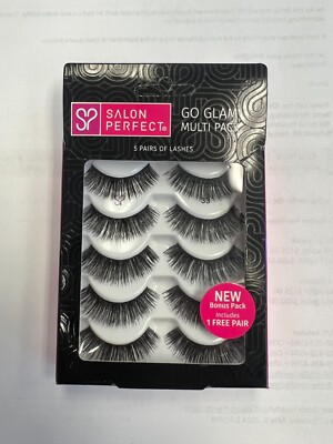 Salon Perfect Go Glam Multi Pack Eyelashes, 33 Black, 5 Pairs | eBay