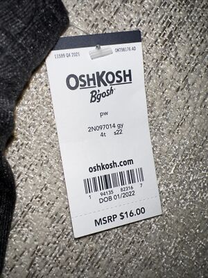 Osh Kosh 4T Grey Shorts Unisex New With Tags | eBay