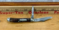 Vintage Clauss Fremont OH USA #59 Bone Handle Pocket knife 2 Blades Jack Knife