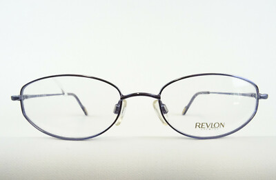 REVLON blau-lilafarbene Markenfassung Brille Damenbrille klassisch stabil Gr. M