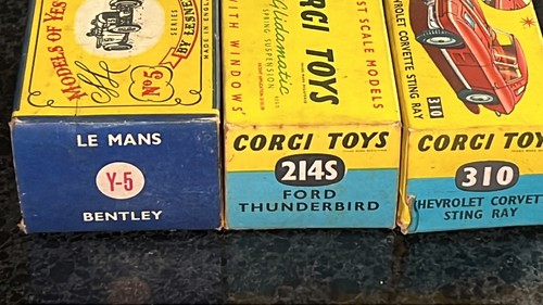 corgi toys 214S 310 LESNEY Models of Yesteryear No 5 Le Mans Bentley With Boxes - Picture 16 of 17