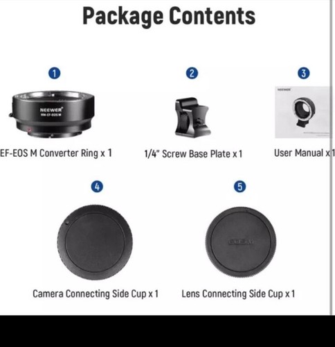 NEEWER EF auf EOS M Montage Adapter,EF/EF-S Objektiv auf EOS M - Bild 6 von 7