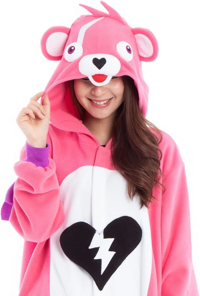 SAZAC Fortnite Cuddle Team Leader Oso Rosa Kigurumi Disfraz Unisex Talla Única Envío Gratis Foto 4 de 4