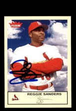 Signed Baseball Card Auto Reggie Sanders 2005 Fleer Tradition #268 Cardinals