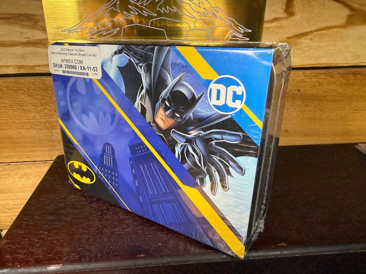 バブルヘッド】サミーソーサ　limited edition 2022 Samoa 1 Oz Silver Batman Batarang Colorized Shaped Coin BU