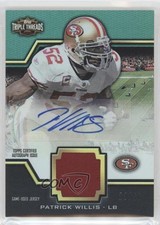 2011 Topps Triple Threads Unity Relics Emerald 22/50 Patrick Willis Auto HOF 0c3
