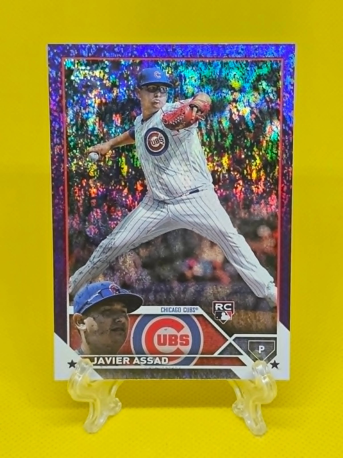 2023 Topps #444 Javier Assad Purple Foilboard 441/799 RC Chicago Cubs