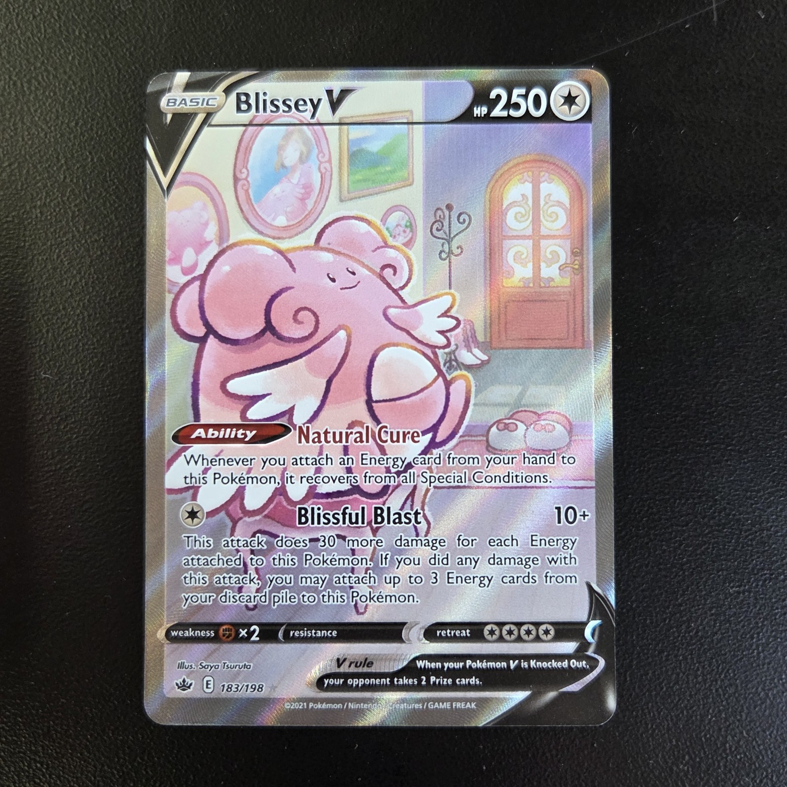 Pokémon TCG Blissey V 183/198 Chilling Reign 2021 Alt Art Holo Rare Card LP