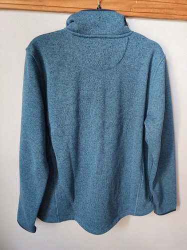 Maglione uomo LL BEAN nuovo con etichette M zip leggermente aderente pile blu crepuscolare *logo* - Foto 10 di 12