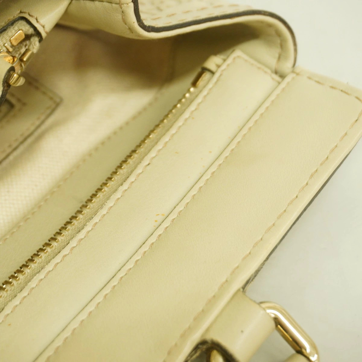 Gucci Guccissima Leather Bag Ivory Champagne Gold Hardware thumbnail 12