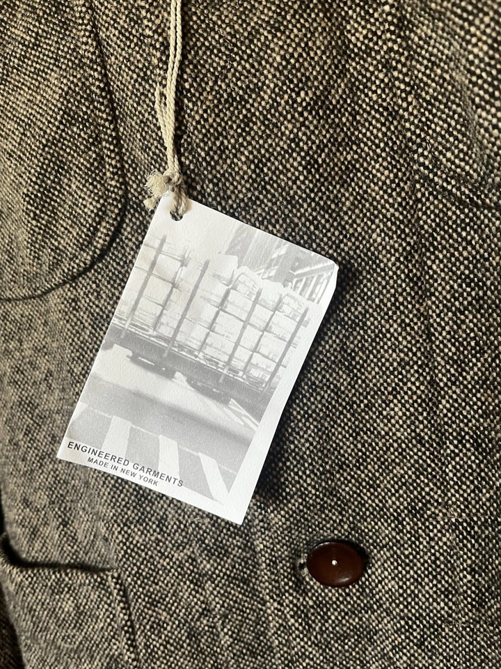 Engineered Garments Bedford Wool Button Up Jacket Herringbone Brown Men’s L NWT - Image 3 of 4