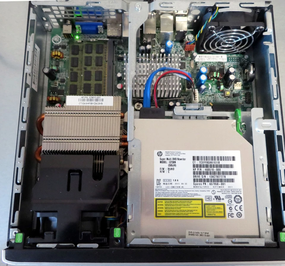 HP Compaq 8000 Elite Ultra-Slim Computer E5700/Win 10/250GB HDD/4GB RAM/Adapter - Image 4 of 4