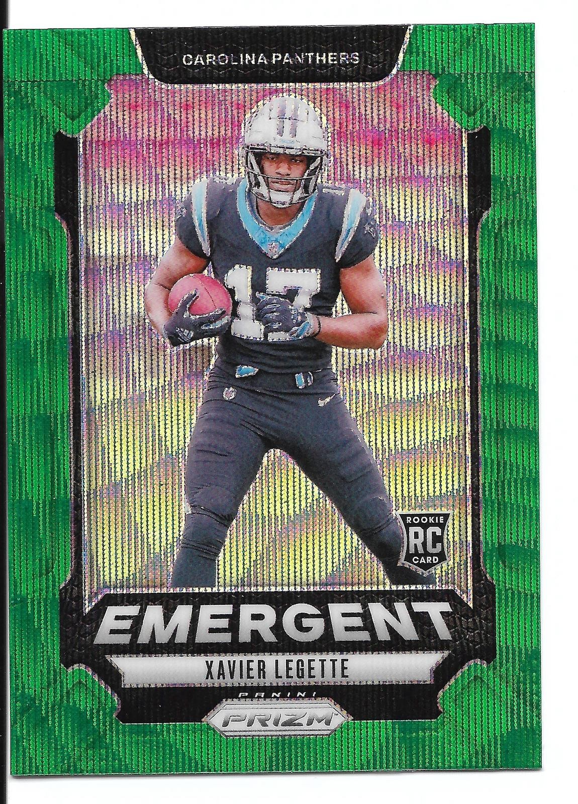 2024 Panini Prizm - Xavier Legette Emergent Wave Green Prizm #15 Panthers