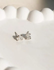 4TCW Oval Lab Grown Diamond Prong Set Stud Earrings Solid 14k White Gold #283 — photo 10