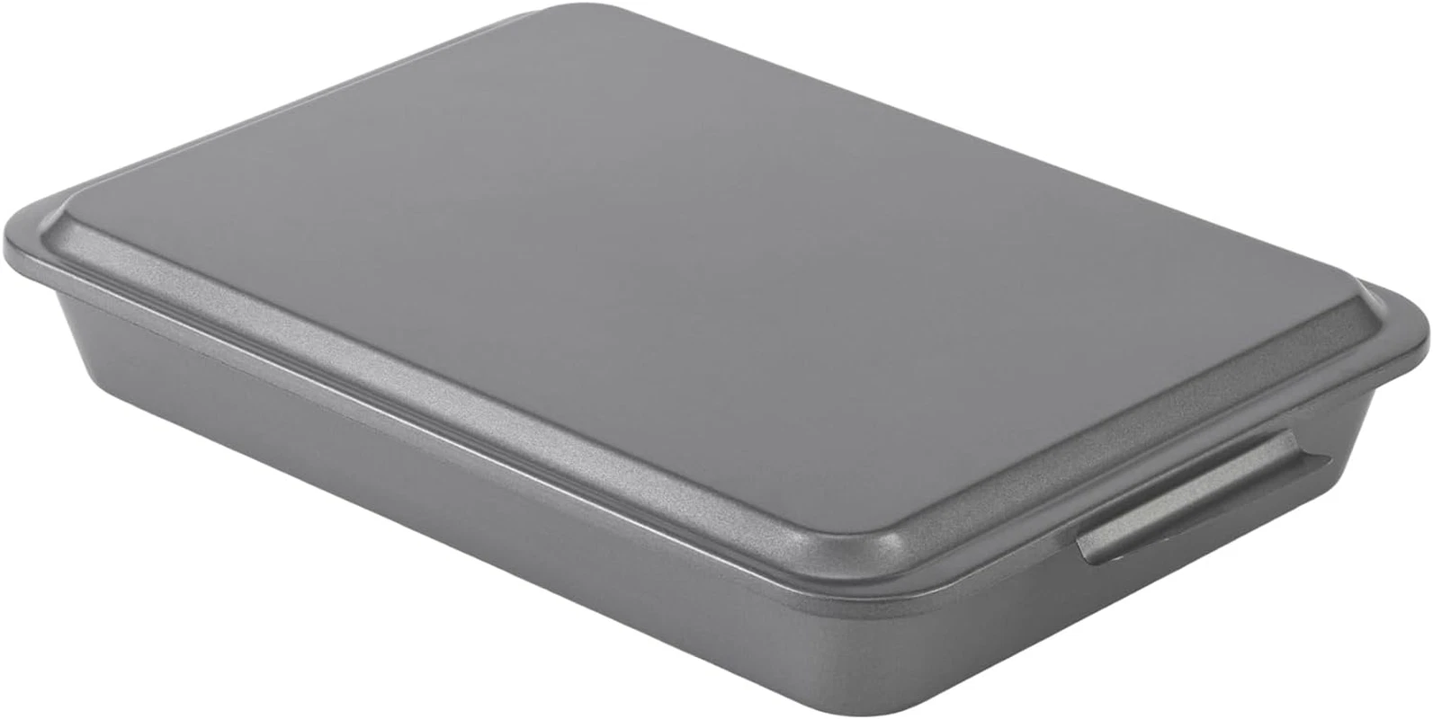Everyday Baking Pan with Metal Lid Nonstick Warp-Resistant Heavy-Gauge Steel Con