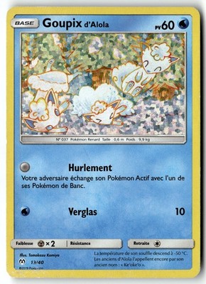 Pokemon Karte Alolan Vulpix LP FRANZÖSISCH MCDONALDS 13/40 HOLO