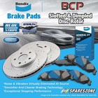 Front Slotted Disc Rotors Bendix Brake Pads for Ford Territory SZ SX SY 2.7L 4.0