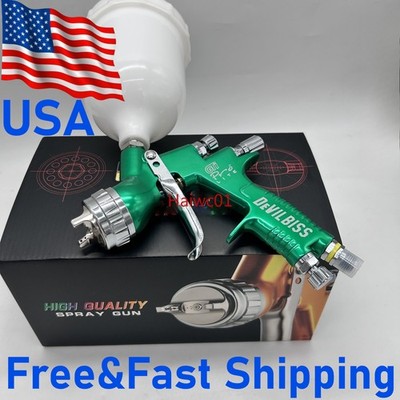 NEW Green Spray Gun Fit Devilbiss GTI PRO LITE 1.3 Mm LVMP Car Paint Tool Pistol