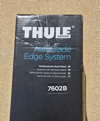 Thule 7602B Aeroblade Edge Flush Mount Single Bar, Black