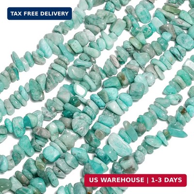 30in Amazonite Natural Chip Stone Beads 5-8mm About 230pcs, Irregular Drilled Li