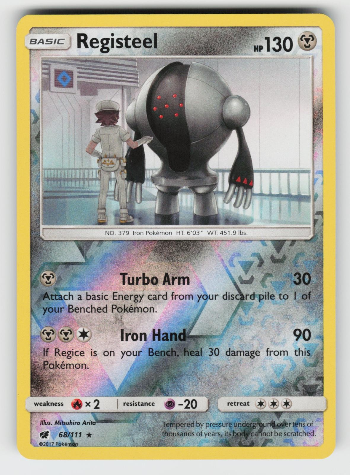 Registeel 68/111 Crimson Invasion R Reverse Holo NM/M Pokemon