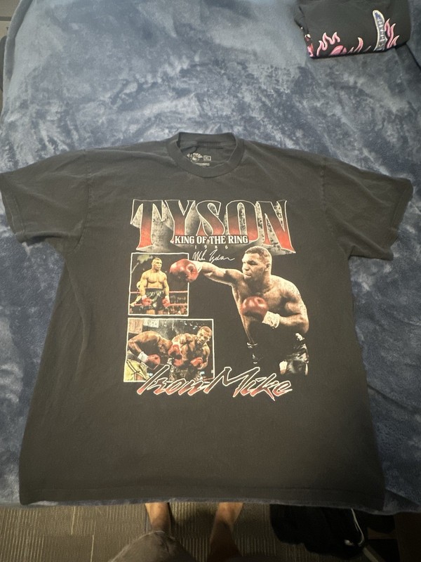 Mike Tyson Iron Mike XL Short Sleeve Shirt Black , USED