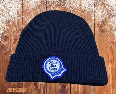 NEW Pabst Blue Ribbon Beer PBR Dark Blue Classic Vintage Mens Cap Hat Beanie