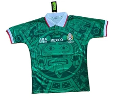 Mexico 1998 Home Shirt ABA Sport Fan Version Green Retro Kit 98 XXL 2XL