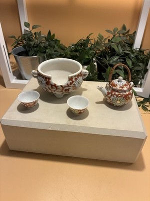 Vintage chinesische Cloisonne Teekanne Tea Pot Bronze Messing Kupfer Emaille winzig