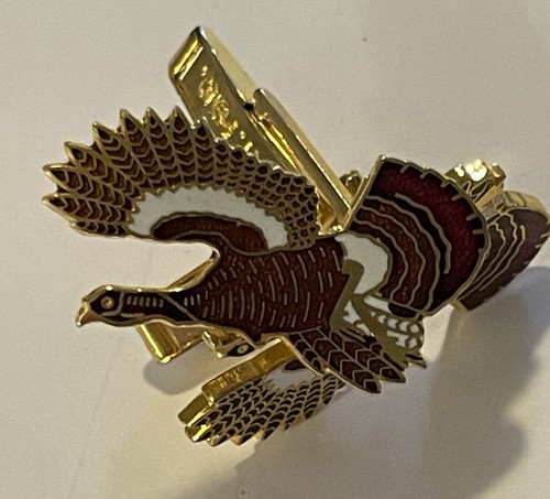 Vintage Wild Turkey Cuff Links & Tie Clip - Pat. Pending - Picture 2 of 5