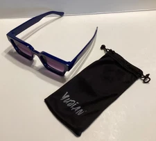 YuJian BLUE Square Tinted Sunglasses Gender Neutral
