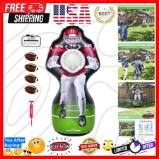 Inflataman Football Challenge - Inflatable Receiver Touchdown Toss Game