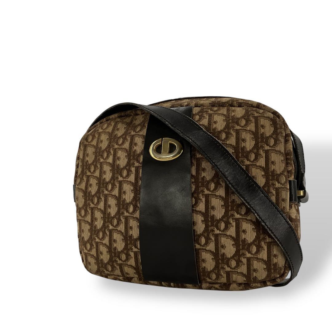 Vintage Dior Trotter Shoulder Bag with Logo Camera Case