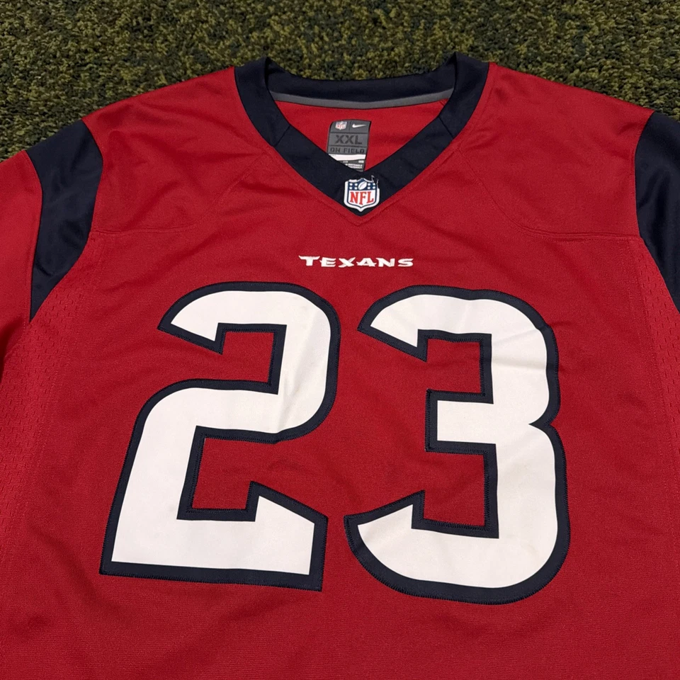 Camiseta de fútbol americano Nike NFL Houston Texans Arian Foster cosida en casa roja para hombre talla 2XL Foto 3 de 4