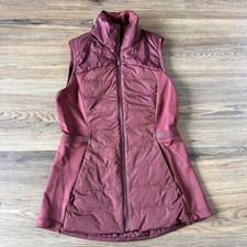 Lululemon 4 700 Goose Down For It All Vest Windproof Water Repellent Red Merlot
