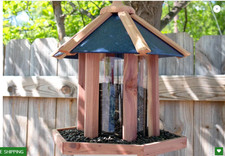 Beautiful Handmade Gazebo style Hanging cedar Bird Feeder